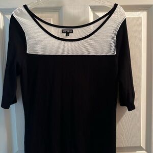 Express Black and White Women's Top
